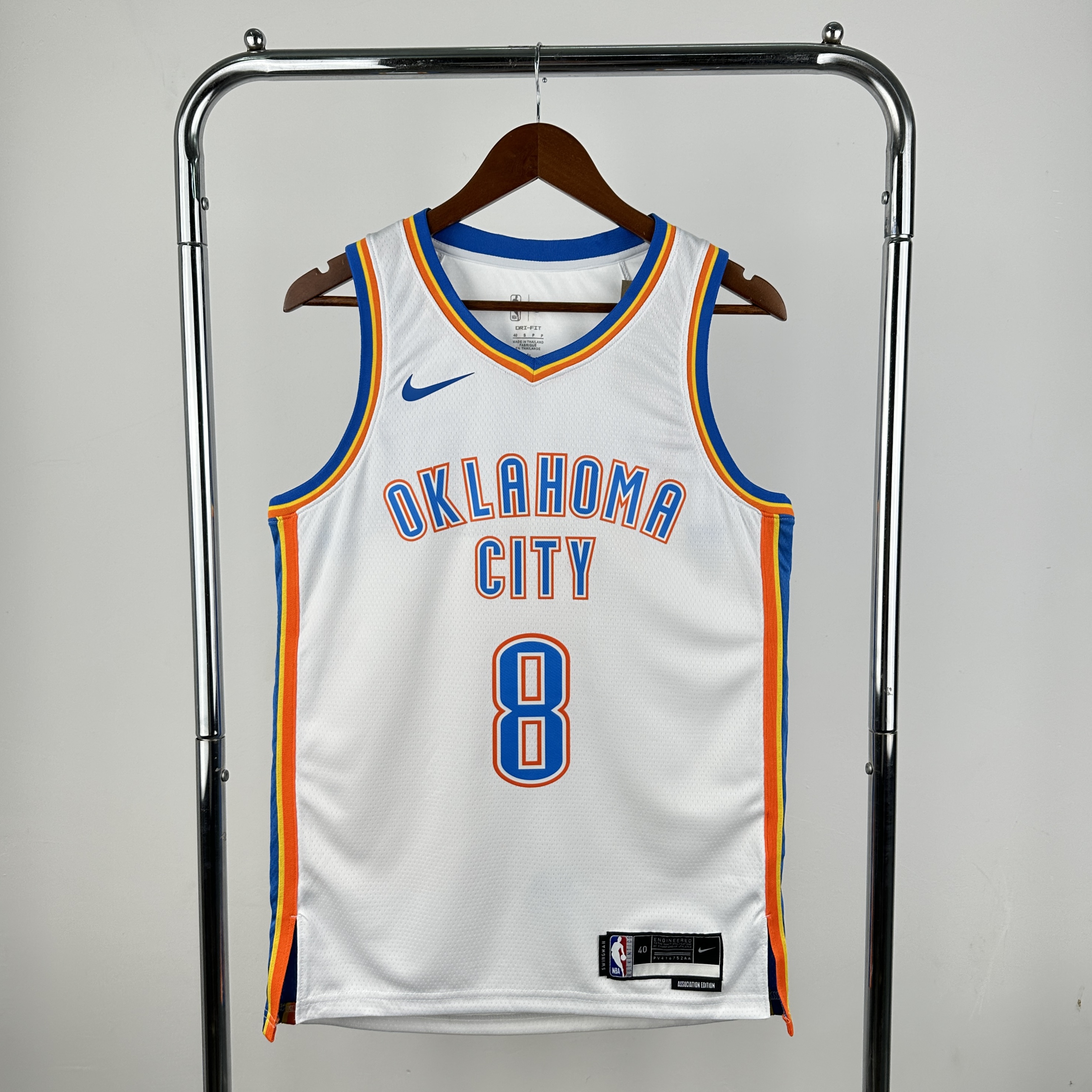 Men Oklahoma City Thunder 8 Williams white 2025 NBA jersey